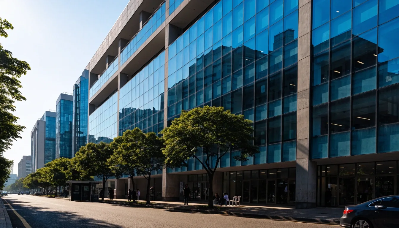 The office building and street front in Kuningan, Jakarta Selatan